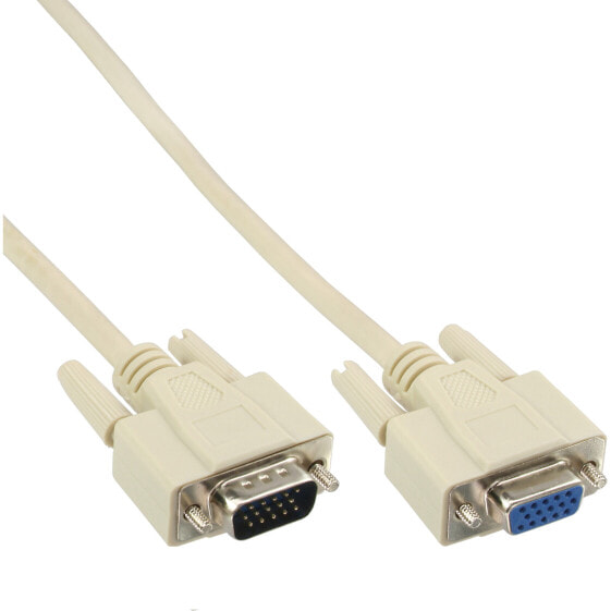 InLine VGA Cable 15 HD male / female beige 3m