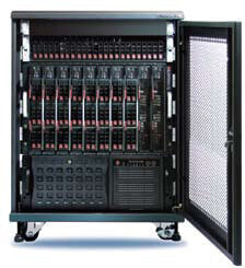 Supermicro OfficeBlade Rack Cabinet 14U - Freestanding rack - Black