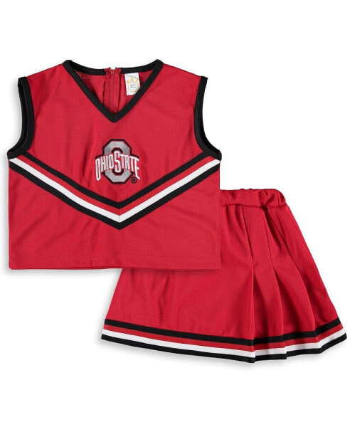 Big Girls Scarlet Ohio State Buckeyes 2-Piece Cheer Set