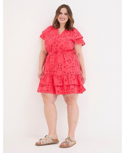 Plus Size Brady Broderie Dress