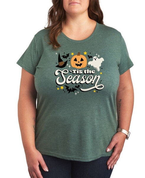 Air Waves Trendy Plus Size Halloween Graphic T-shirt
