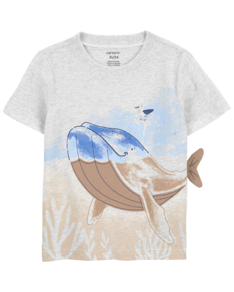 Baby Whale-Print Graphic Tee 12M