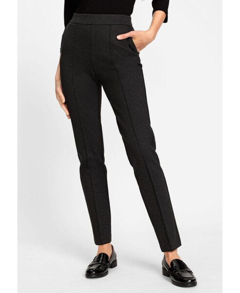 Pia Fit Slim Leg Jersey Knit Pull-On Pant