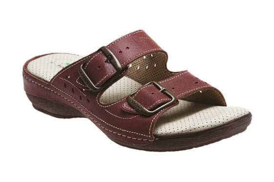 Women´s medical slippers N/124/3/39 burgundy