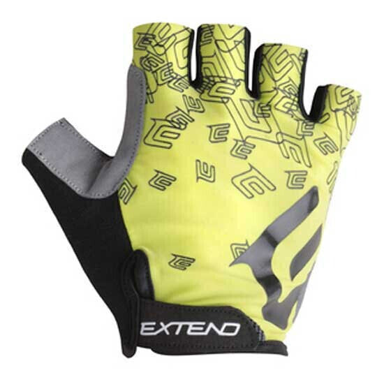Перчатки спортивные Extend, модель EXTEND Short Gloves Black / Lime