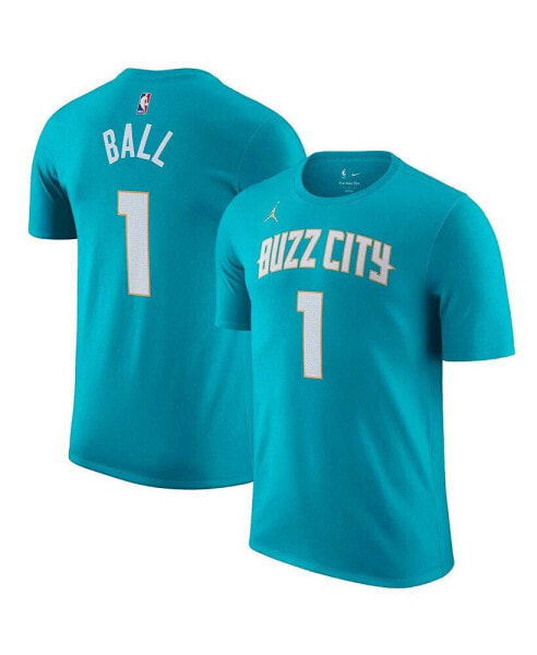 Men's LaMelo Ball Teal Charlotte Hornets 2023/24 City Edition Name and Number T-shirt