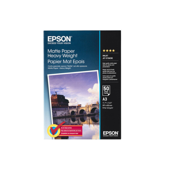 Matte Photographic Paper Epson S041261 A3 50 Sheets