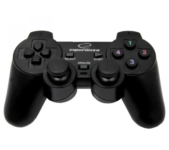 Геймпад Esperanza EG102 для ПК и PlayStation 3, аналоговый/цифровой, D-pad, проводной, USB 2.0