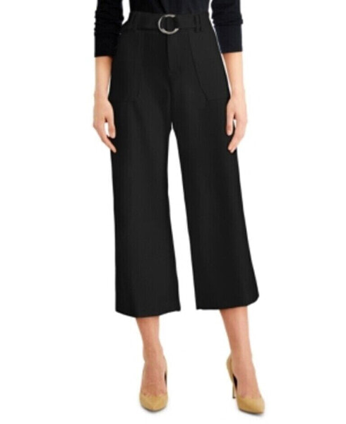 Inc International Concepts Belted Utility Culotte Pants Black 4