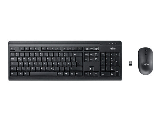 Fujitsu LX410 - Full-size (100%) - RF Wireless - Mechanical - QWERTY - Black - Mouse included