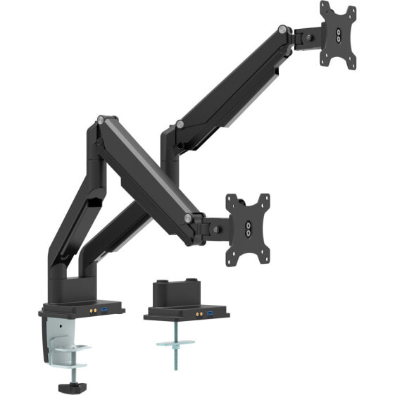 Кронштейн Inline desk mount w/ lift and USB/Audio - 2 monitors up to 81cm (32"),black