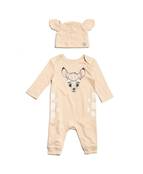 Костюм Disney Bambi Boys Snap Coverall Hat Brown.