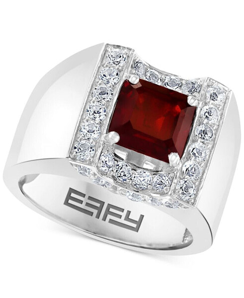 Кольцо EFFY Men's Rhodolite Garnet & White Sapphire