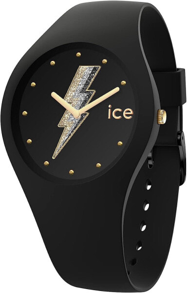 Ice-Watch - ICE glam rock Electric black - Schwarze Damenuhr mit Silikonarmband - 019858 (Medium)