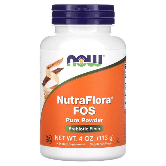 Now Foods NutraFlora ФОС (фруктоолигосахарид), чистый порошок 113 г