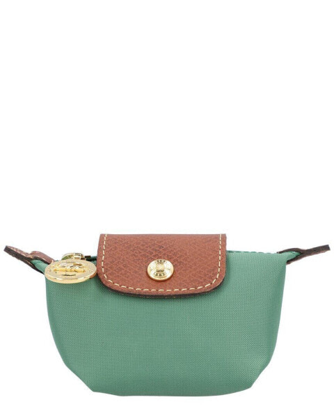 Longchamp Le Pliage Original Canvas & Leather Coin Purse Women's Green