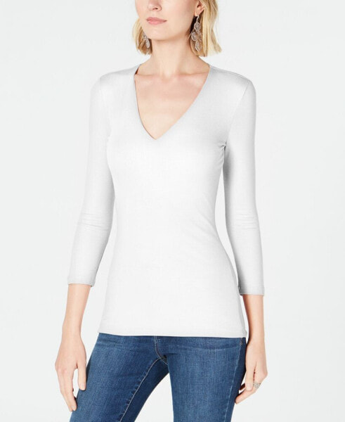 INC International Concepts Ribbed Top, Created for Macy's