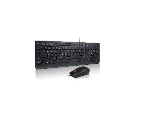 Lenovo 4X30L79892 - Full-size (100%) - Wired - USB - QWERTY - Black - Mouse included