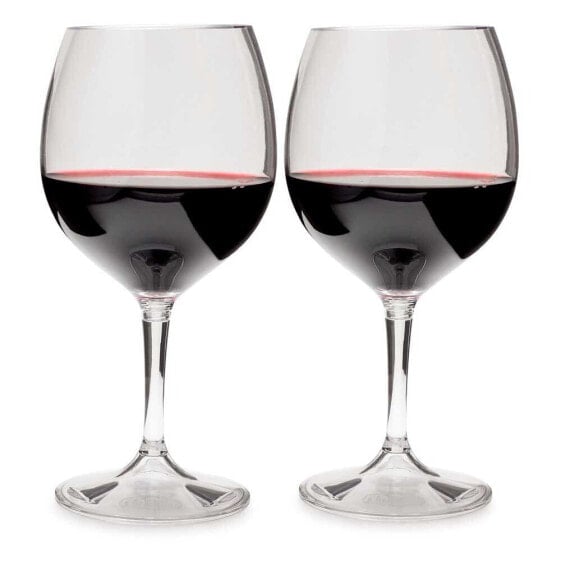 GSI OUTDOORS Nesting Red Wine Glass Set 2 Units