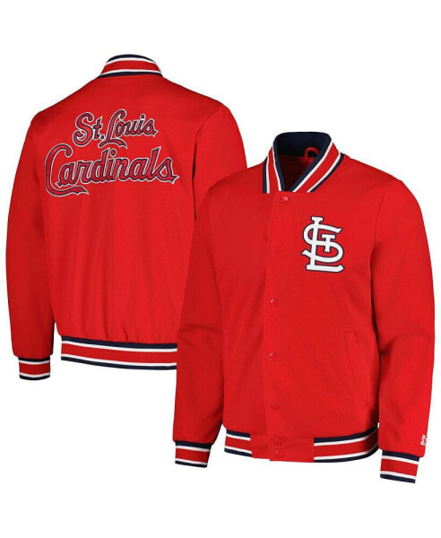 Men's Red St. Louis Cardinals Secret Weapon Satin Full-Snap Jacket