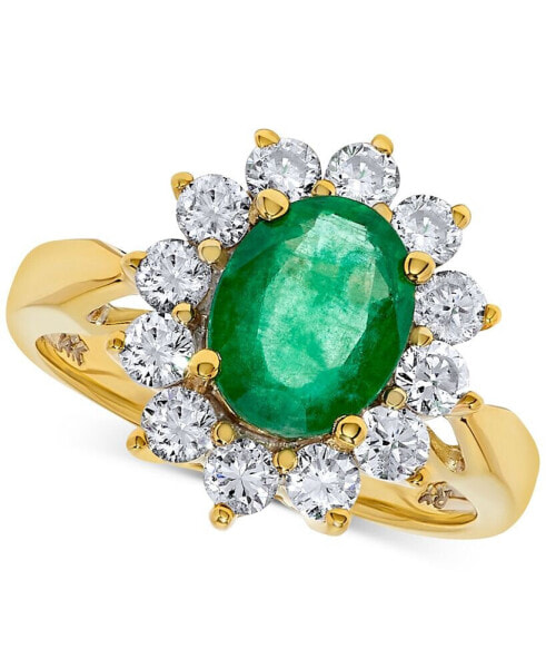 Кольцо Macy's Emerald and Diamond Brilliance