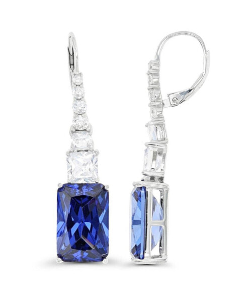 Dangling Earrings in Sterling Silver with Tanzanite