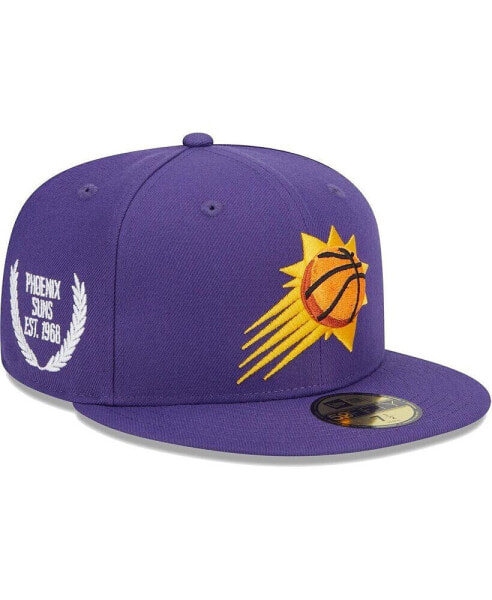 Men's Purple Phoenix Suns Camo Undervisor Laurels 59Fifty Fitted Hat