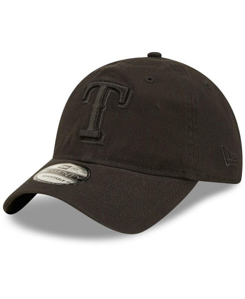 Men's Texas Rangers Black on Black Core Classic 2.0 9TWENTY Adjustable Hat