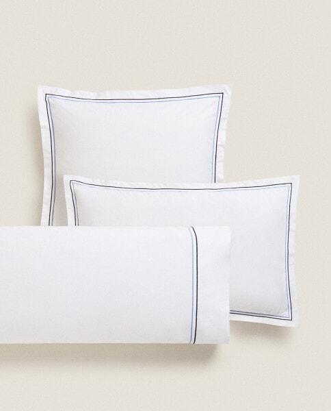 Pillowcase with two embroidered details