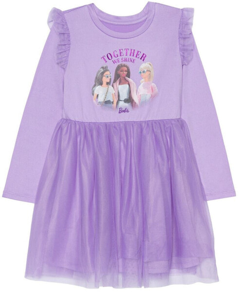 Toddler Girls Long Sleeve Together We Shine Dress