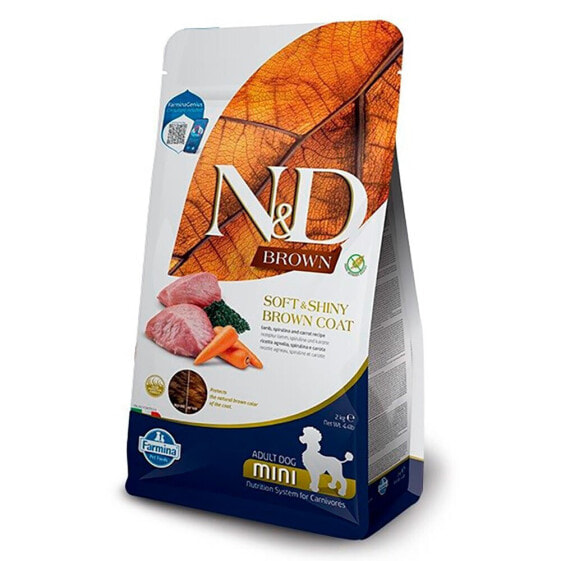 FARMINA N&D Brown Dog Lamb Spirulina And Carrot Adult Mini 2kg Dog Food