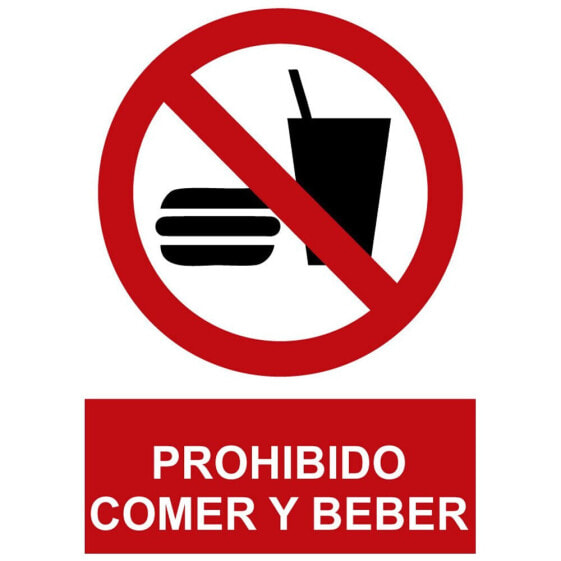 NORMALUZ Prohibido Comer Y Beber Sign 30x40 cm