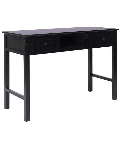 Writing Desk Black 43.3"x17.7"x29.9" Wood