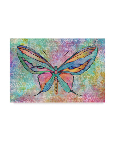 Cora Niele 'Colorful Butterfly' Canvas Art - 24" x 16" x 2"