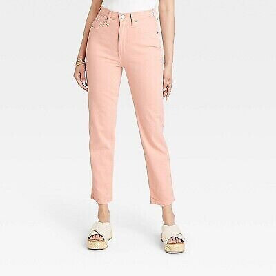 Women's High-Rise 90's Slim Straight Jeans - Universal Thread Pink 0