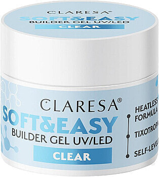 Modellierendes Nagelgel - Claresa Soft & Easy Builder Gel UV/LED Clear 12 g