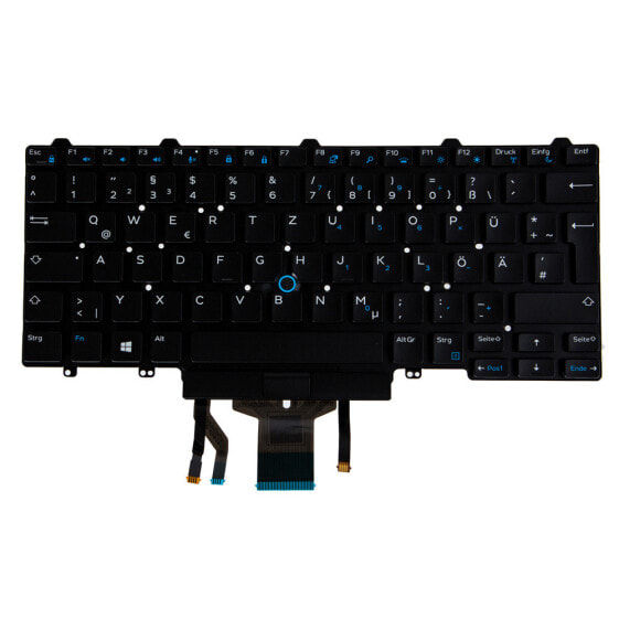 Origin Storage N/B KBD Lat 7370 German Layout 83 Keys Backlit Single Point - Keyboard - German - Keyboard backlit - DELL - Dell Latitude 7370