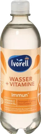 Erfrischungsgetränk, Wasser + Vitamine Immun Orange-Ingwer, 500 ml