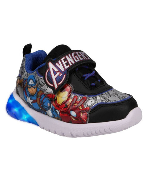 Toddler Boys Avengers Adjustable Strap Casual Sneakers from Finish Line