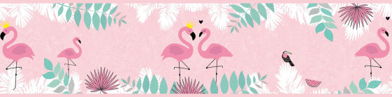 Bordüre Selbstklebend Flamingos