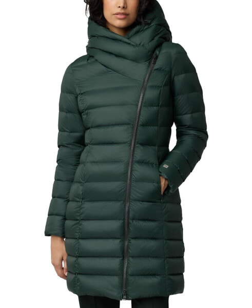 Women's Asymmetric Hooded Down Puffer Coat