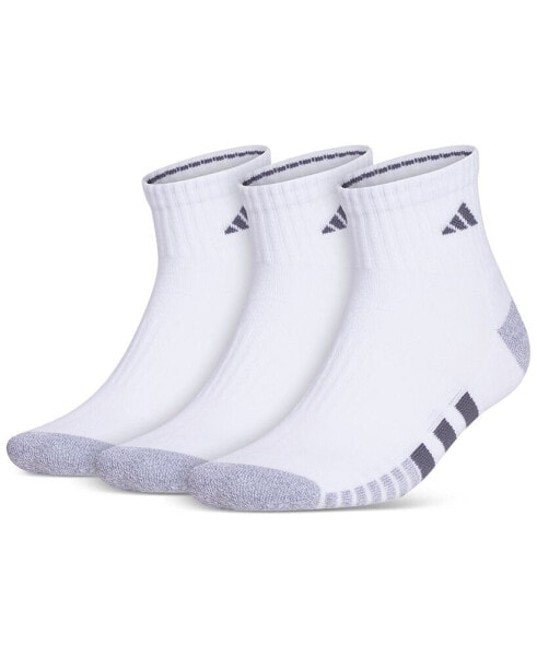 Men's 3-pk. Cushioned Quarter Logo Socks