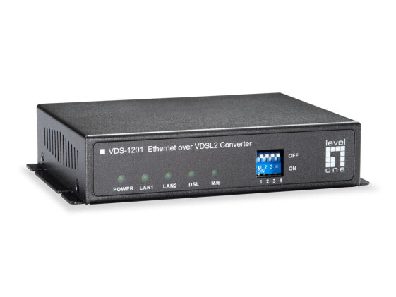 LevelOne VDS-1201 - 100 Mbit/s - IEEE 802.3 - IEEE 802.3u - Full - Half - Wired - 300 m - DSL - LAN - Power