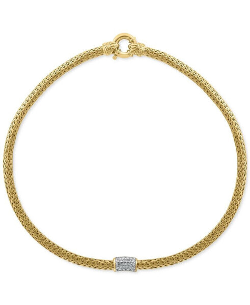 EFFY® Diamond Cluster 18" Collar Necklace (1/2 ct. t.w.) in 14k Gold-Plated Sterling Silver