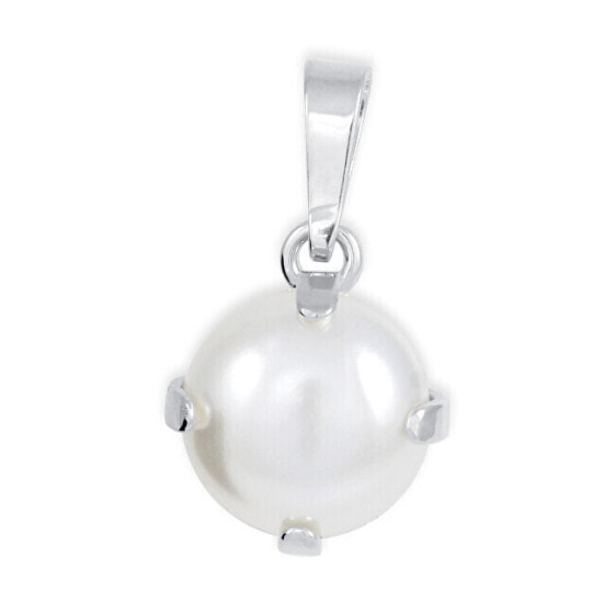 Elegant silver pendant with synthetic pearl 448 001 00600 04