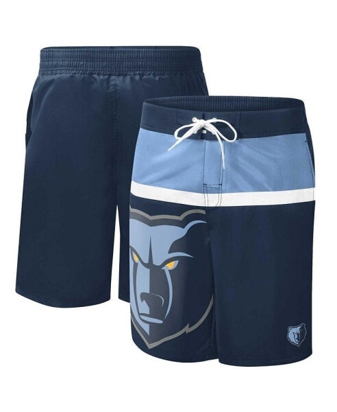 Men's Navy Memphis Grizzlies Sea Wind Swim Trunks