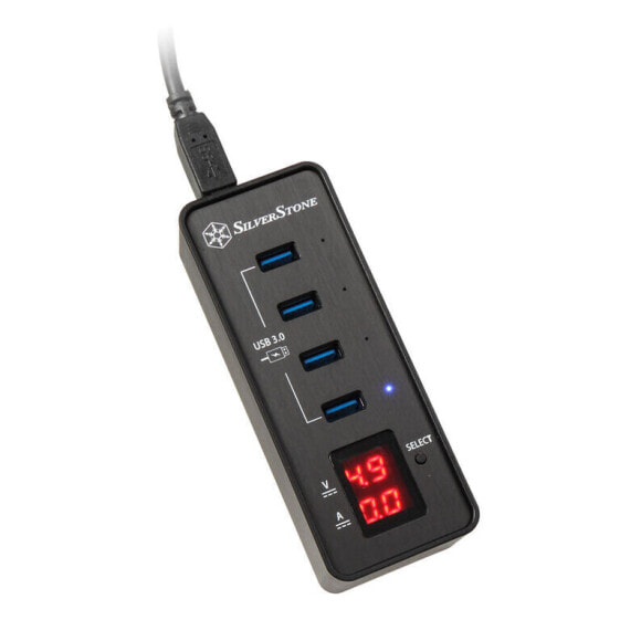 SilverStone SST-EP03 V2.0 4fach USB 3.1 Gen1 HUB, schwarz