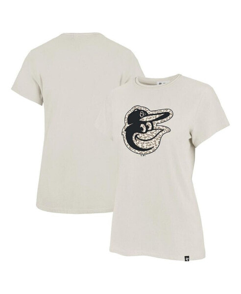 Women's Oatmeal Baltimore Orioles Imprint Frankie T-Shirt