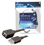 MEDIARANGE MRCS111 - 3 m - USB A - USB A - Male/Female - Black