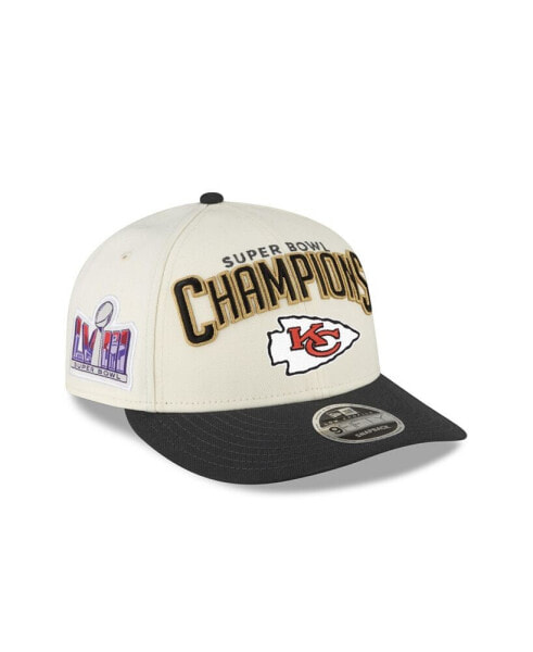 Men's Cream Kansas City Chiefs Super Bowl LVIII Champions Locker Room Low Profile 9FIFTY Hat